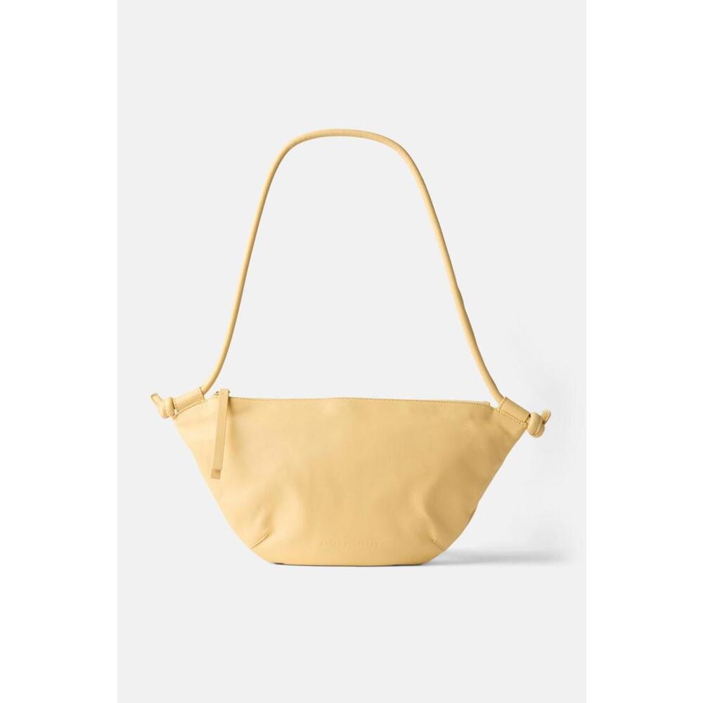 Freda Salvador Brown Elodie Crescent Bag with Stains - Picture 2 of 16